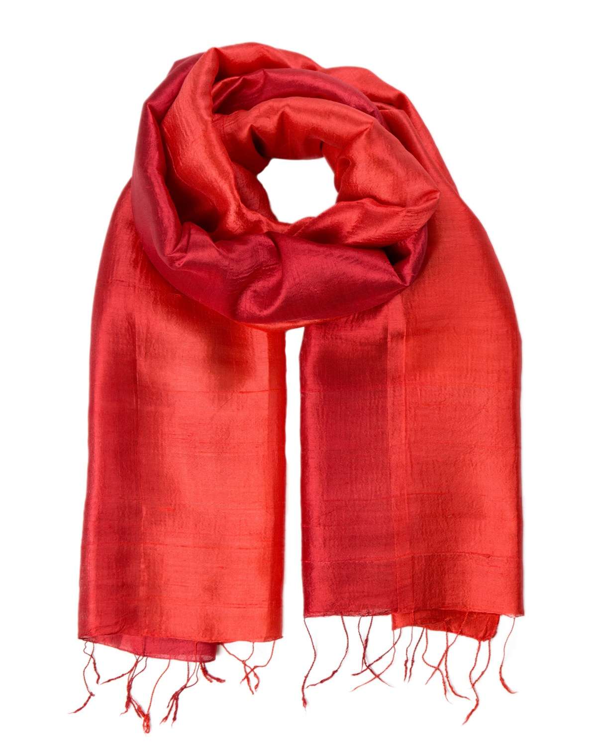 Foulard long en soie rouge à motif pour homme - Mon Beau Béret