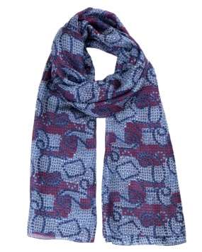 LOUIS VUITTON Femme Echarpe/Foulard en Coton en Bleu