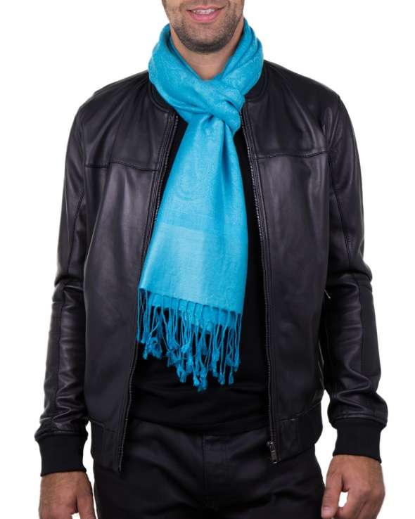 Echarpe viscose KERALA cyan homme