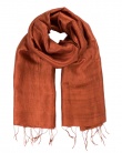 Foulard soie COCOON UNIE brique femme