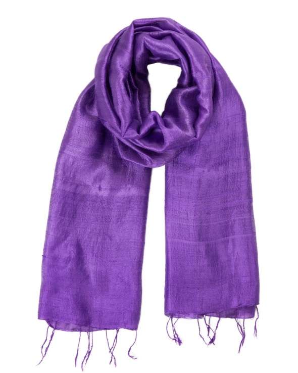 Foulard soie COCOON UNIE lilas femme