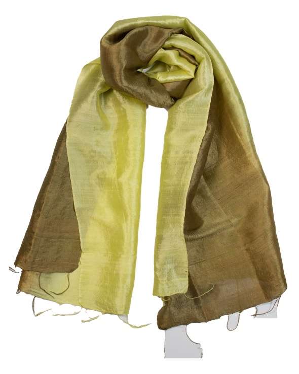 Foulard soie COCOON BI bronze femme