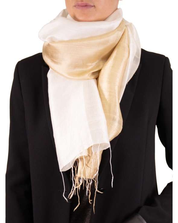 Foulard soie COCOON BI nut femme