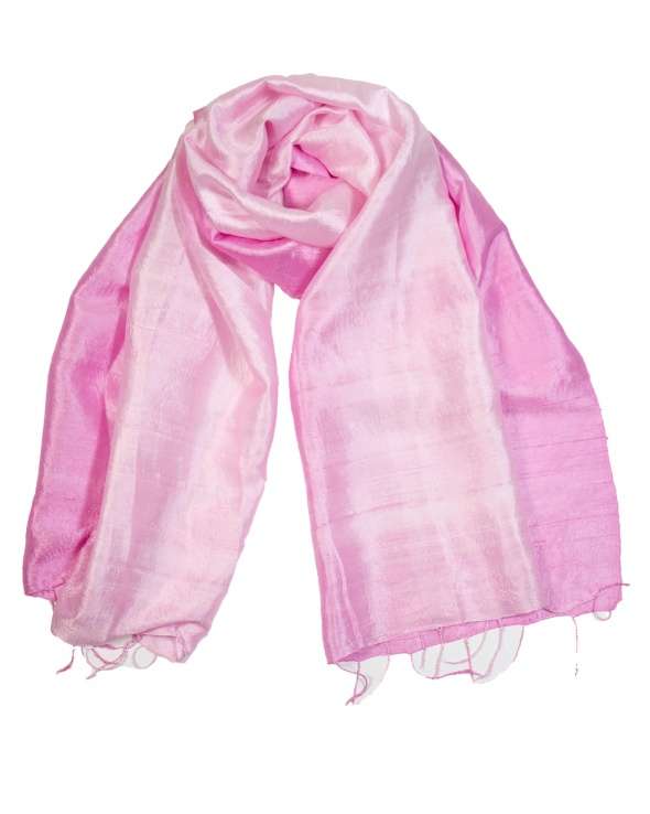 Foulard soie COCOON BI poudre femme