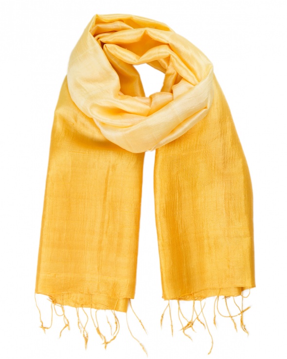 Foulard soie COCOON MIX curry femme