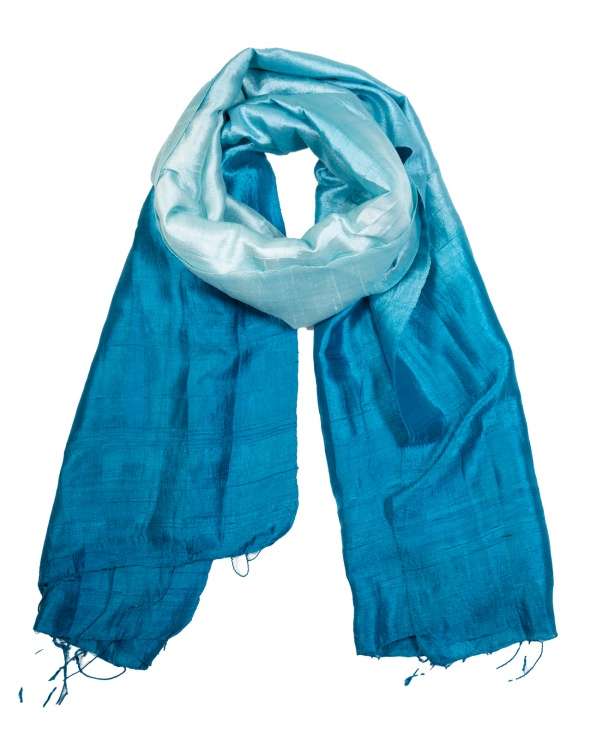 Foulard soie COCOON MIX lagon femme