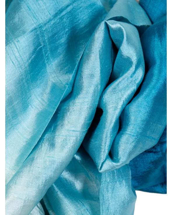 Foulard soie COCOON MIX lagon femme