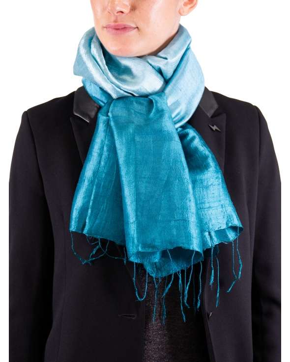 Foulard soie COCOON MIX ocean femme