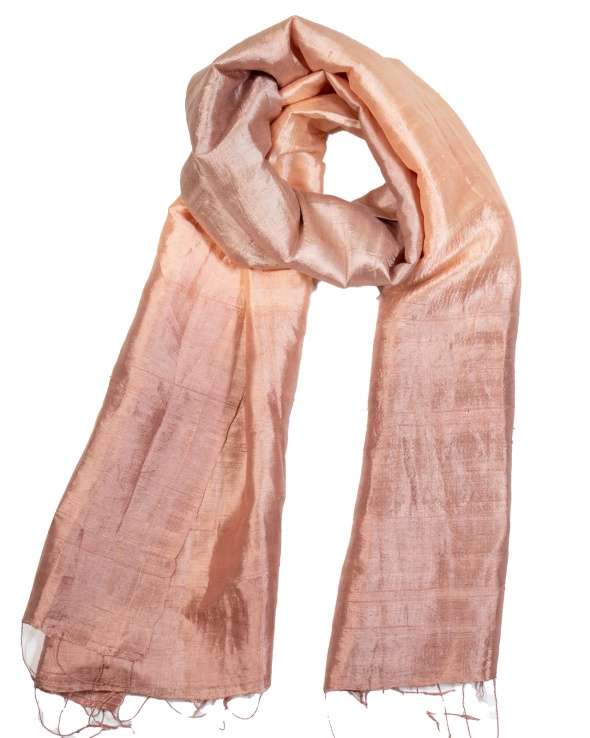 Foulard soie COCOON MIX poudre femme