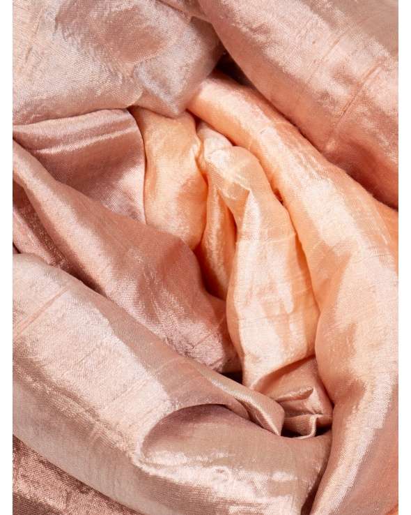 Foulard soie COCOON MIX poudre femme