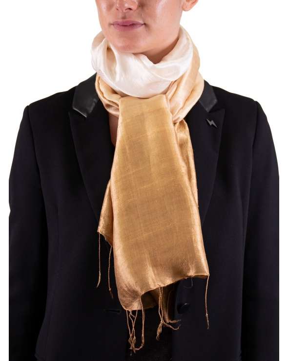 Foulard soie COCOON MIX sable femme