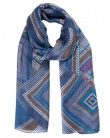 Foulard soie MAIA metric blue femme