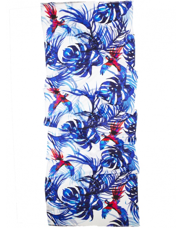 Foulard soie MELI blue tropic femme