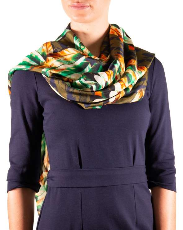 Foulard soie MELI melt feather femme