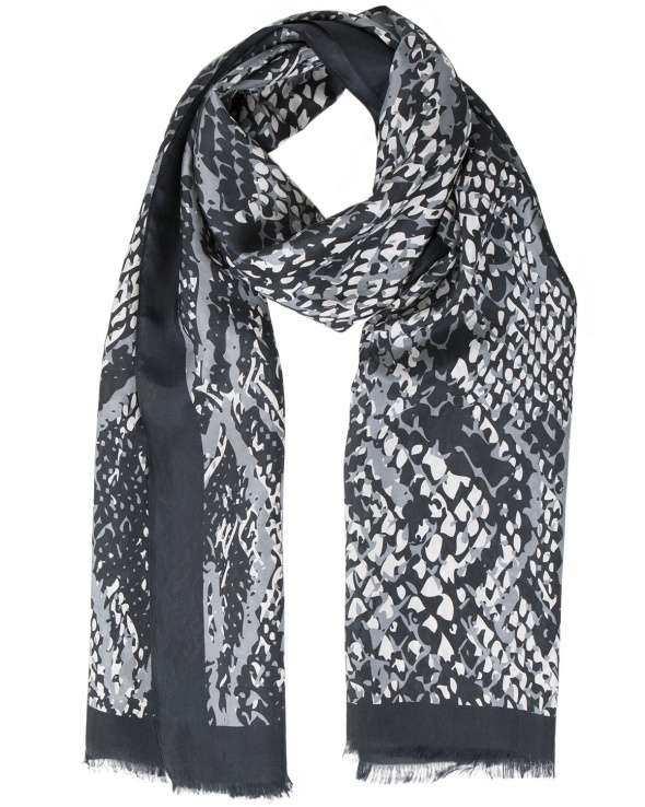 Foulard soie MELI snake night femme