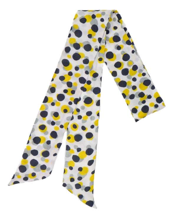 Bandeau de soie MIA dots yellow femme