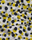 Bandeau de soie MIA dots yellow femme