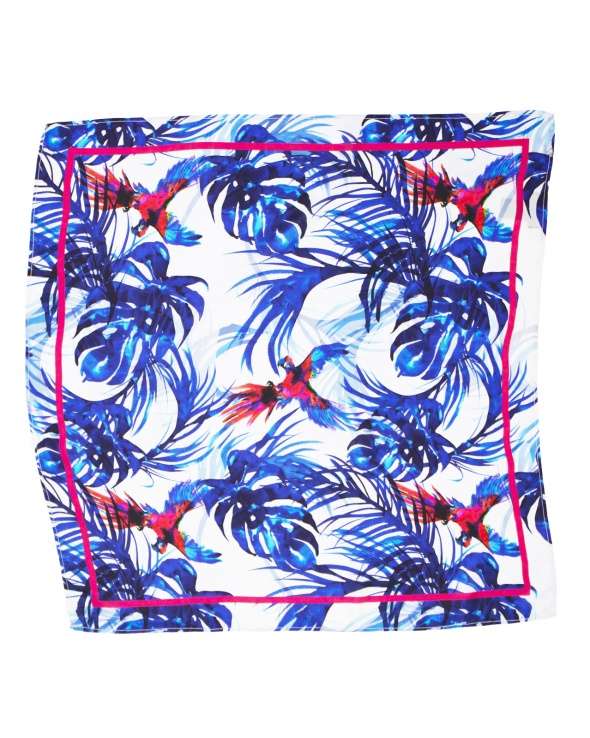 Carre de soie MAELY blue tropic femme