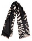 Echarpe laine ZEBRA black femme