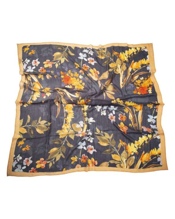 Chale laine et soie JAYA automn flower femme